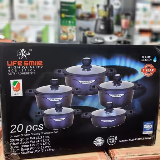 سرویس قابلمه جدید لایف اسمایل سه لایه طرح درخشان flcm20