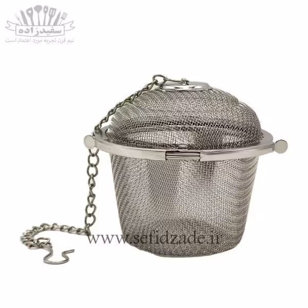 صافی چایی قوری زنجیردار استیل بزرگ