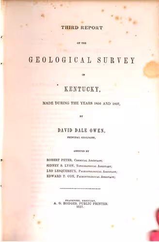 خرید و دانلود نسخه کامل کتاب Third Report of the Geological Survey in Kentucky made during the years 1856 and 1857