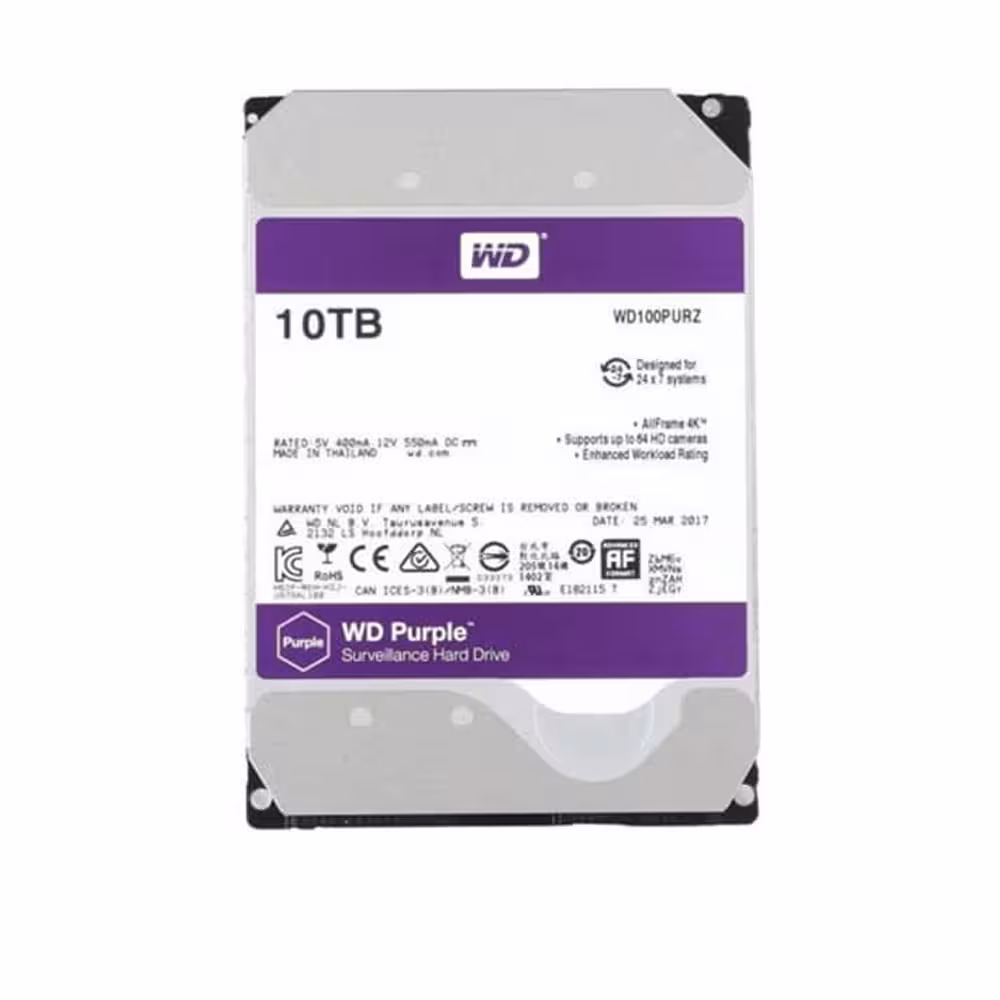 هارد اینترنال وسترن دیجیتال 10 ترابایت بنفش PURPLE 10TB