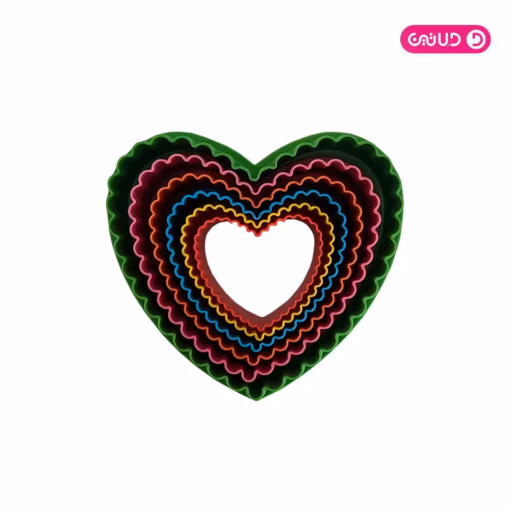 کاتر پلاستیکی مرغوب قلب دو طرفه 6 عددی نسکو