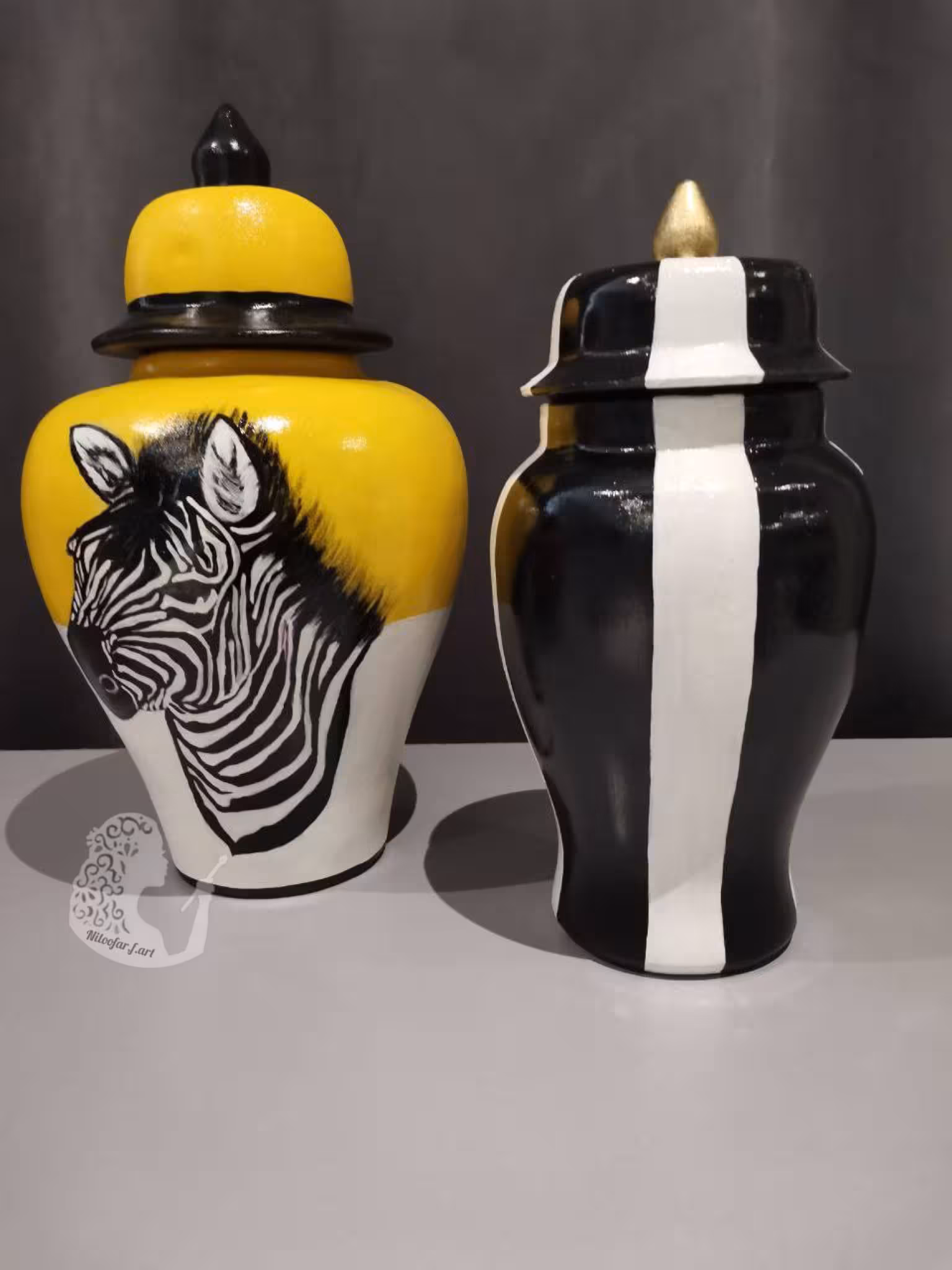 جینجرجار نقاش شده گوره خر کد 220