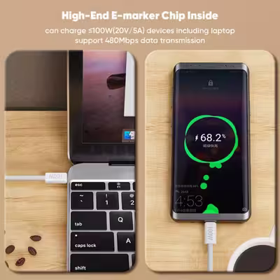 کابل USB-C ویدوی مدل CB4011C-C طول 1.2 متر