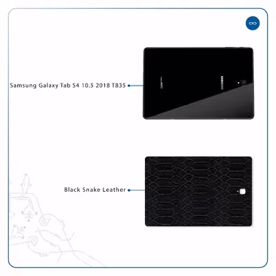 برچسب پوششی ماهوت مدل Black-Snake-Leather مناسب برای تبلت سامسونگ Galaxy Tab S4 10.5 2018 T835