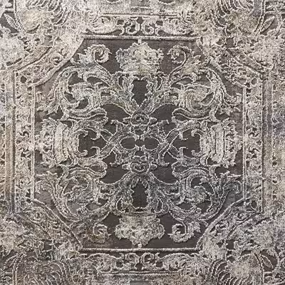 فرش ماشینی مدل مدرن طرح فرانسوی زمینه طوسی