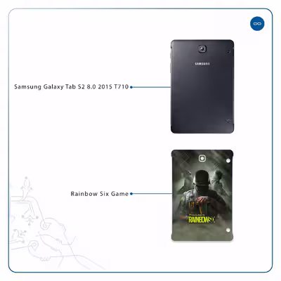 برچسب پوششی ماهوت مدل Rainbow-Six-Game مناسب برای تبلت سامسونگ Galaxy Tab S2 8.0 2015 T710