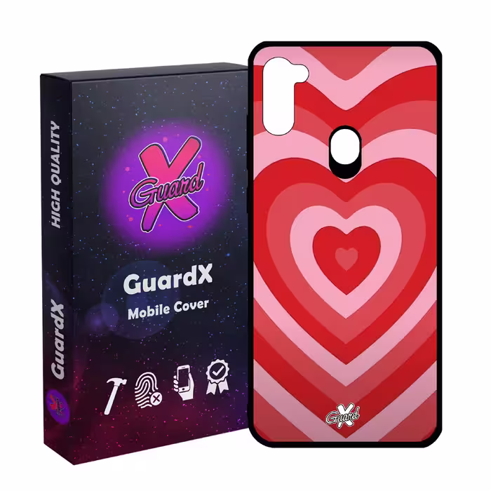 کاور گارد ایکس طرح قلب مدل Glass10511 مناسب برای گوشی موبایل سامسونگ Galaxy A11/M11