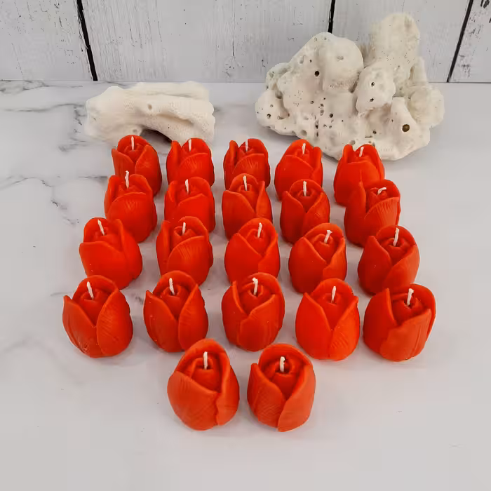 قالب شمع مدل گل غنچه رز