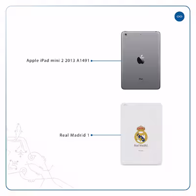 برچسب پوششی ماهوت مدل Real-Madrid مناسب برای تبلت اپل iPad mini 2 2013 A1491