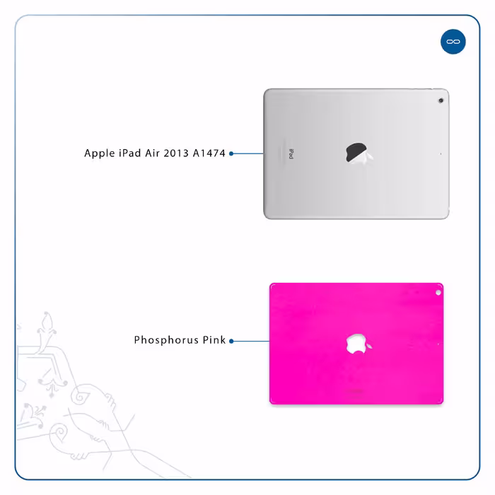 برچسب پوششی ماهوت مدل Phosphorus-Pink مناسب برای تبلت اپل iPad Air 2013 A1474
