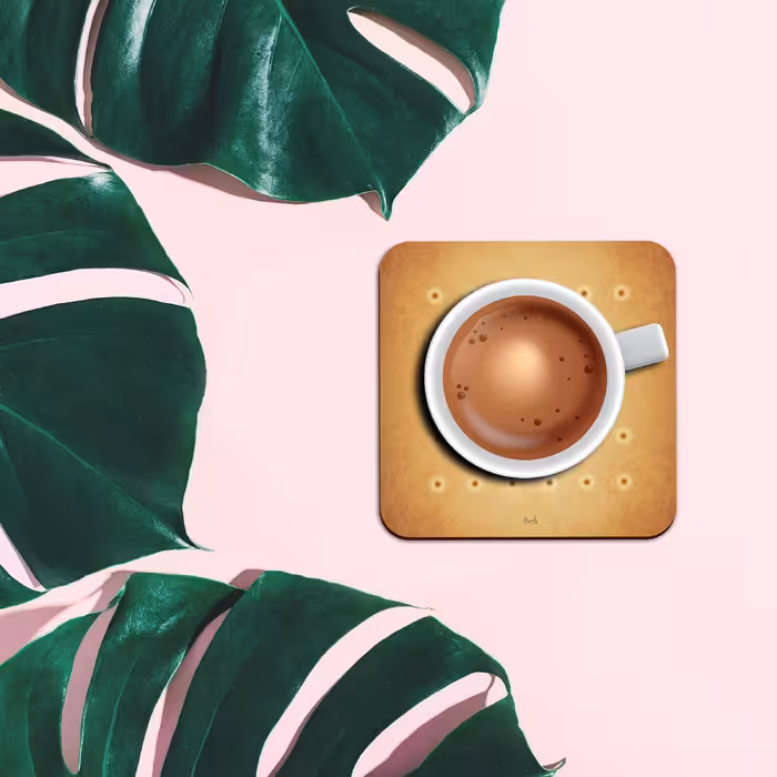 زیر لیوانی لوکسینو مدل بیسکوییت های خوشمزه مجموعه 6 عددی 