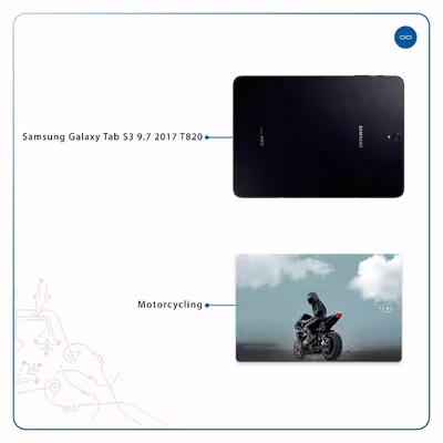 برچسب پوششی ماهوت مدل Motorcycling مناسب برای تبلت سامسونگ Galaxy Tab S3 9.7 2017 T820