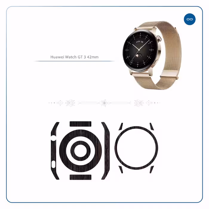 برچسب ماهوت طرح Burned-Wood مناسب برای ساعت هوشمند هوآوی Watch GT 3 42mm