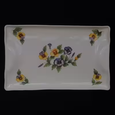 سینی سرامیکی هیوا طرح بنفشه کد 10912974