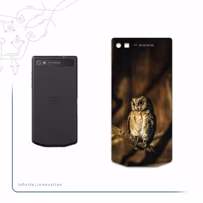 برچسب پوششی ماهوت مدل Owl مناسب برای گوشی موبایل بلک بری P9982