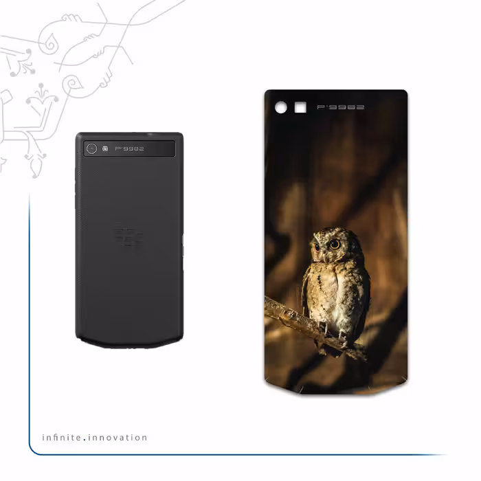 برچسب پوششی ماهوت مدل Owl مناسب برای گوشی موبایل بلک بری P9982