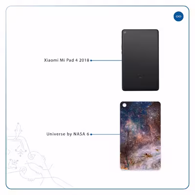 برچسب پوششی ماهوت مدل Universe-by-NASA-6 مناسب برای تبلت شیائومی Mi Pad 4 2018