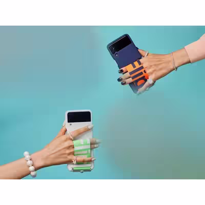 کاور سامسونگ مدل Silicone Cover With Strap مناسب برای گوشی موبایل سامسونگ Galaxy Z FLIP3 5G به همراه بند نگهدارنده