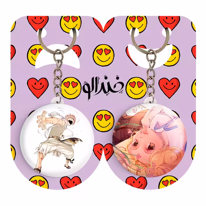 جاکلیدی خندالو مدل لوسی ناتسو انیمه فری تیل کد 1649216490 مجموعه 2 عددی