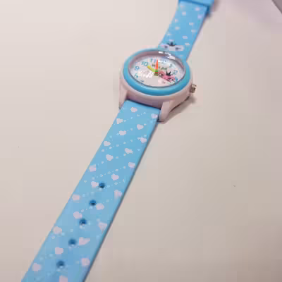 ساعت مچی عقربه ای بچگانه والار مدل ضدآب طرح گربه تاجدار کد 11