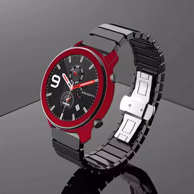 برچسب ماهوت طرح Matte Warm Red مناسب برای ساعت هوشمند شیایومی Amazfit GTR 47mm
