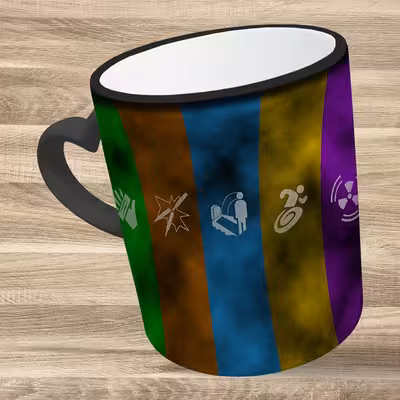 ماگ حرارتی مدل دسته قلبی طرح بازی کال آف دیوتی call of duty کد 1