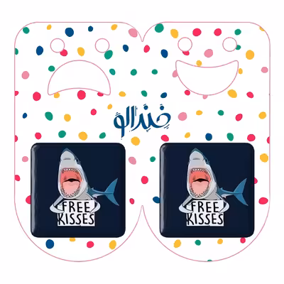 پیکسل خندالو مدل کوسه کد 2381 به همراه مگنت