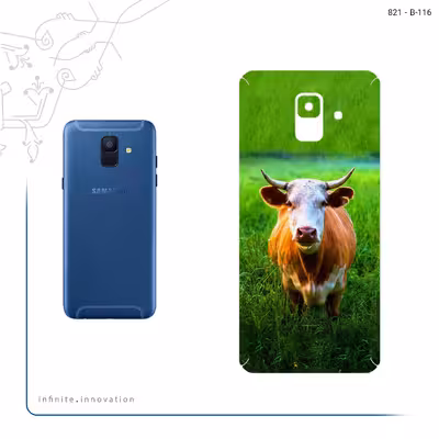برچسب پوششی ماهوت مدل Cow مناسب برای گوشی موبایل سامسونگ Galaxy A6 2018