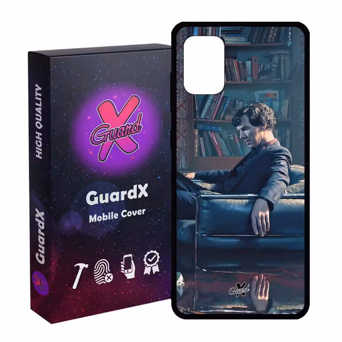 کاور گارد ایکس طرح شرلوک مدل Glass10519 مناسب برای گوشی موبایل سامسونگ Galaxy A51 4G