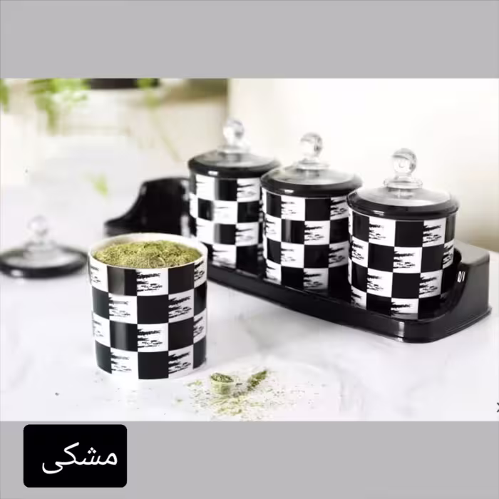 ست جای ادویه 4 پارچه مدل اسکولر
