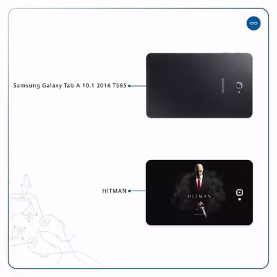 برچسب پوششی ماهوت مدل Hitman-Game مناسب برای تبلت سامسونگ Galaxy Tab A 10.1 2016 T585