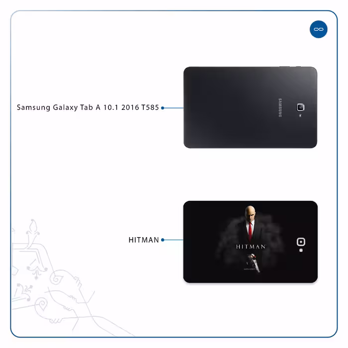 برچسب پوششی ماهوت مدل Hitman-Game مناسب برای تبلت سامسونگ Galaxy Tab A 10.1 2016 T585