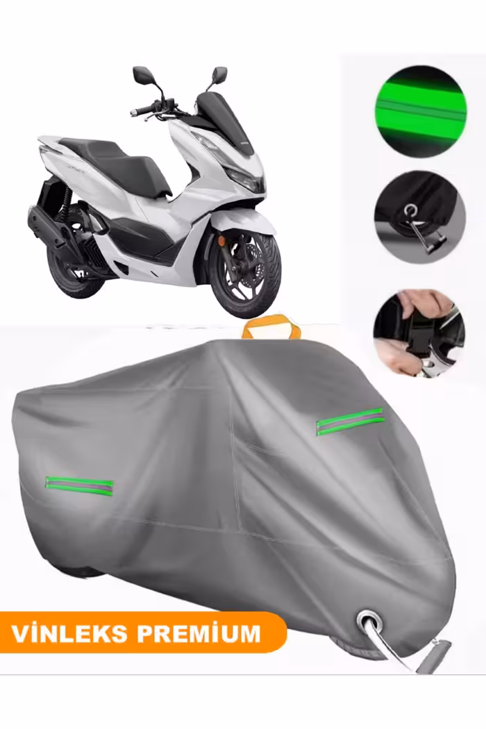 چادر موتورسیکلت خاکستری HONDA PCX125 VINLEX GRAY MOTORCATIVE TARPAULIN با کیفیت لوکس قفل سازگار MotoEn