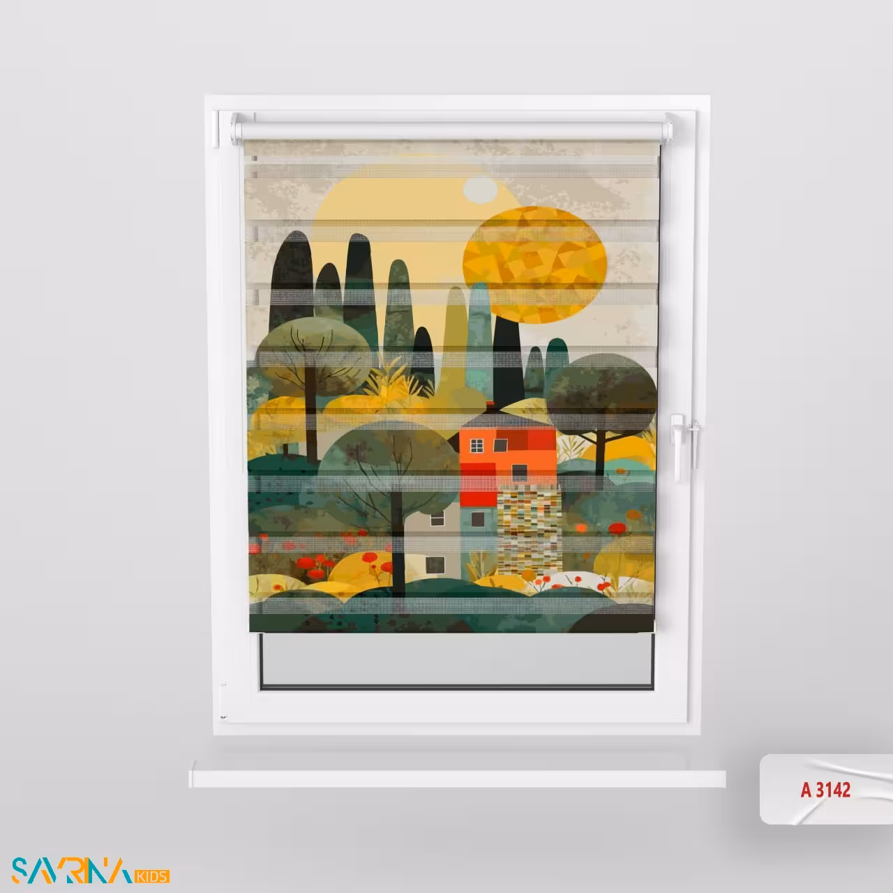 پرده زبرا بچگانه طرح طبیعت کد A3142