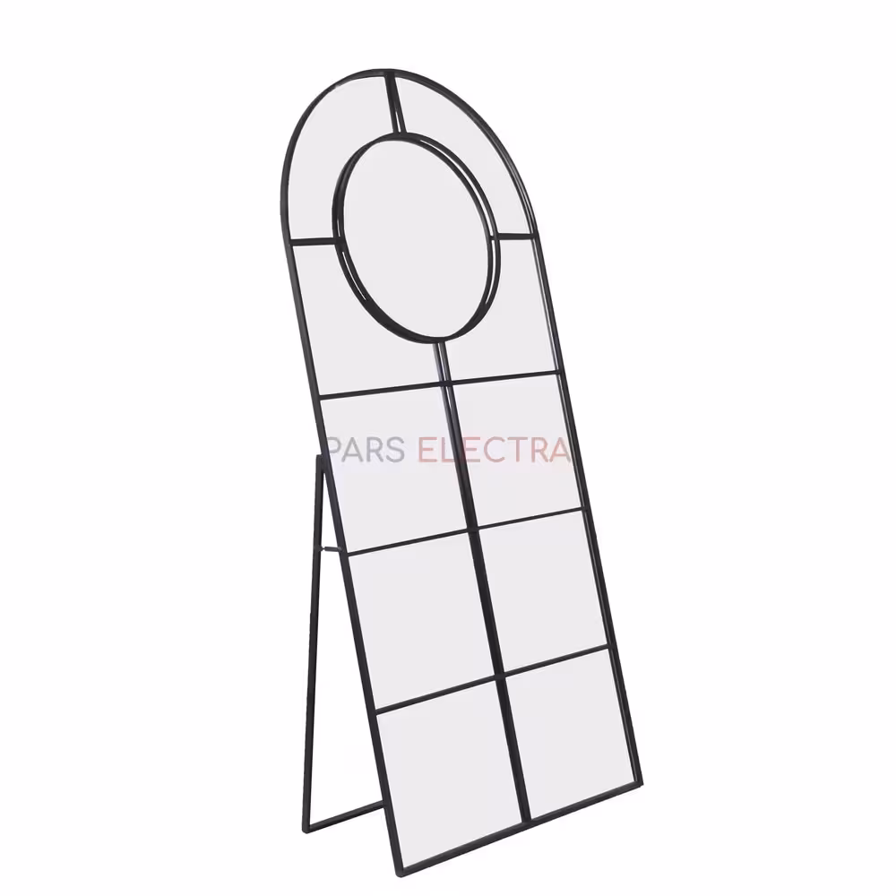 آینه قدی وسط گرد فلزی (پایه دار) - 180cm