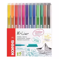 روان نویس نوک نمدی 12 رنگ بدنه سه گوش کورس کد 28112