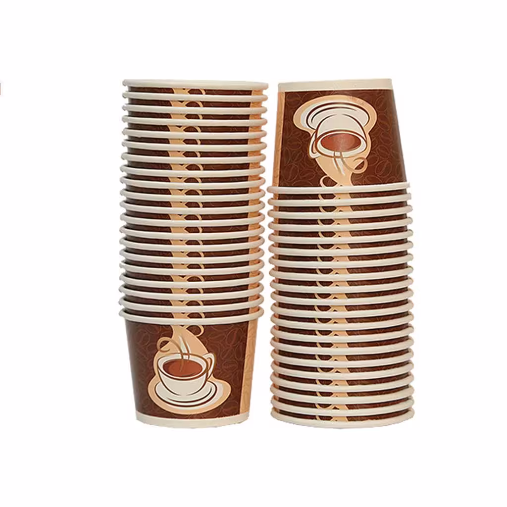 لیوان کاغذی دوبل شات 120cc بسته 50 عددی