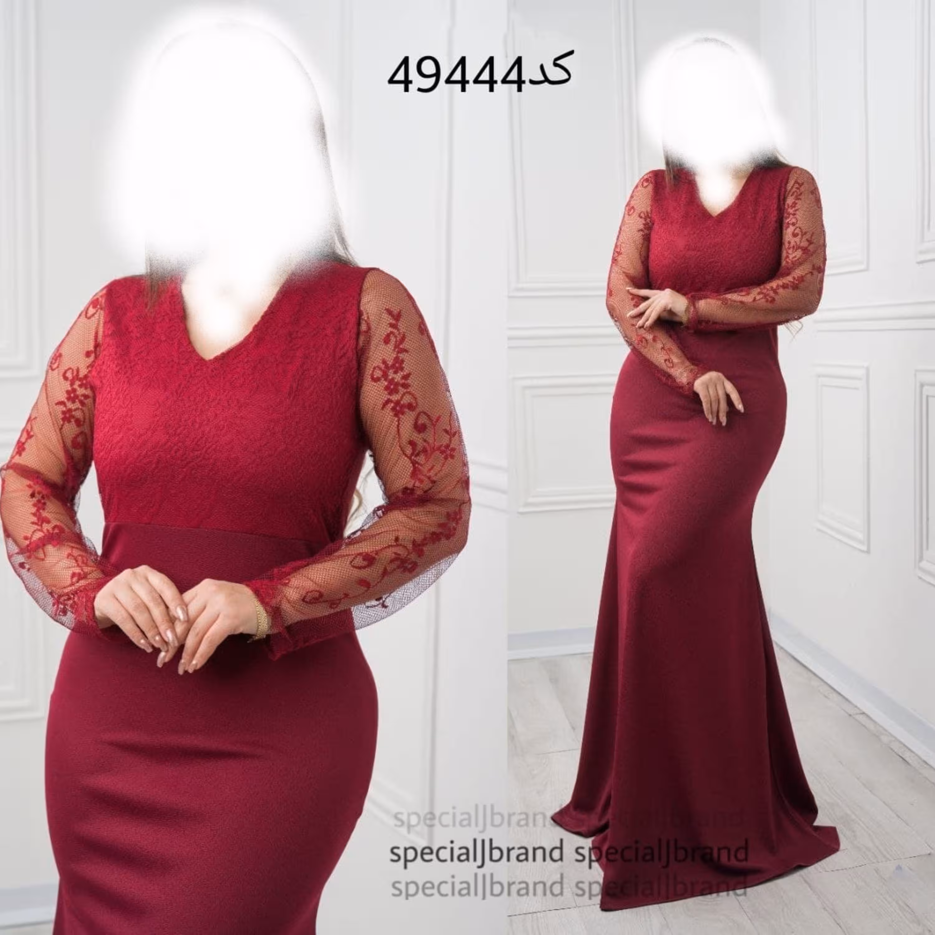 ماکسی مجلسی کرپ کش و دانتل بسیار شیک