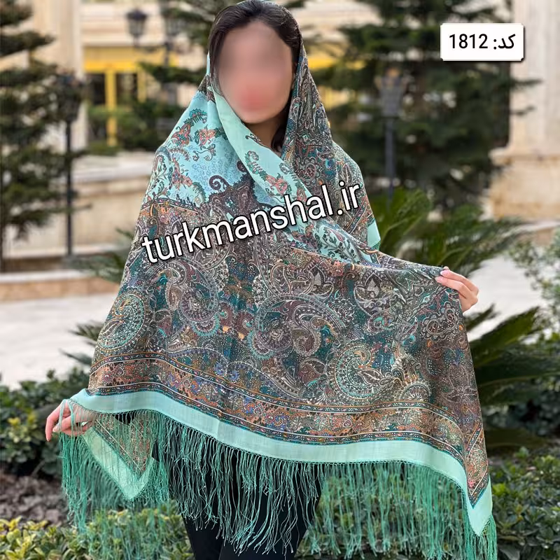روسری ترکمن ابریشمی (ایتالیایی) کد1812