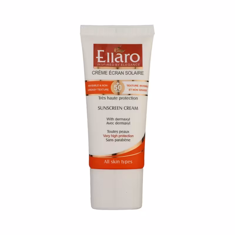 کرم ضد آفتاب spf 50 بی رنگ انواع پوست الارو