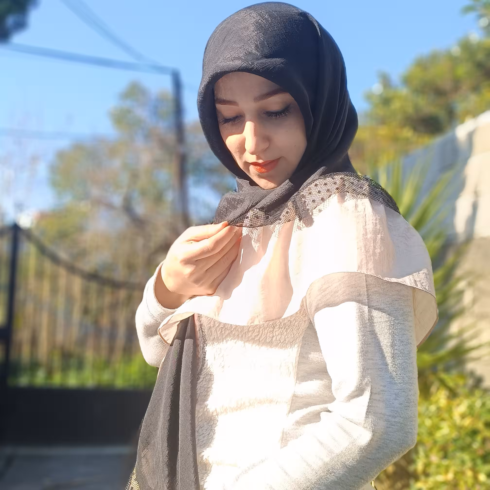 روسری دورچیندار شیک و مجلسی خنک و چهار فصل
