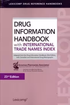 خرید و دانلود نسخه کامل کتاب Drug Information Handbook with International Trade Names Index