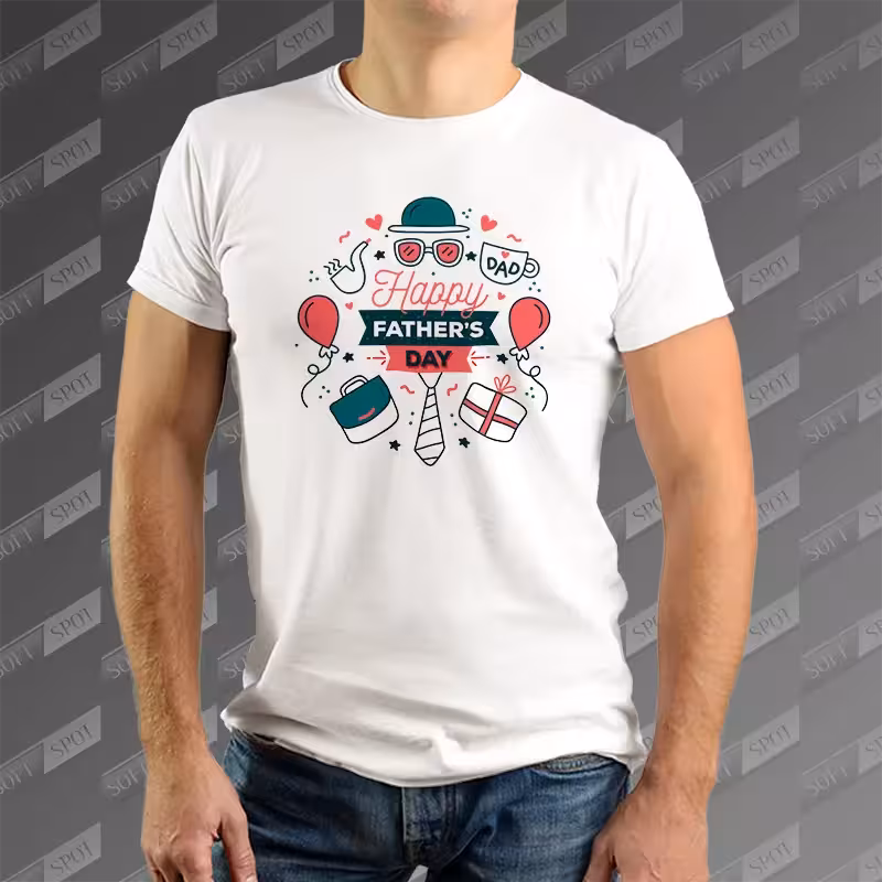 تیشرت مردانه طرح Happy Fathers Day TS-758