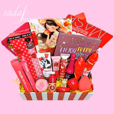 پک آرایشی قرمز کد091