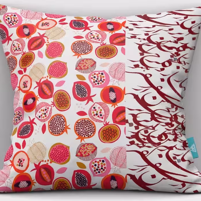 کاور کوسن مخمل 40x40 طرح  یلدا 1 آرت مان