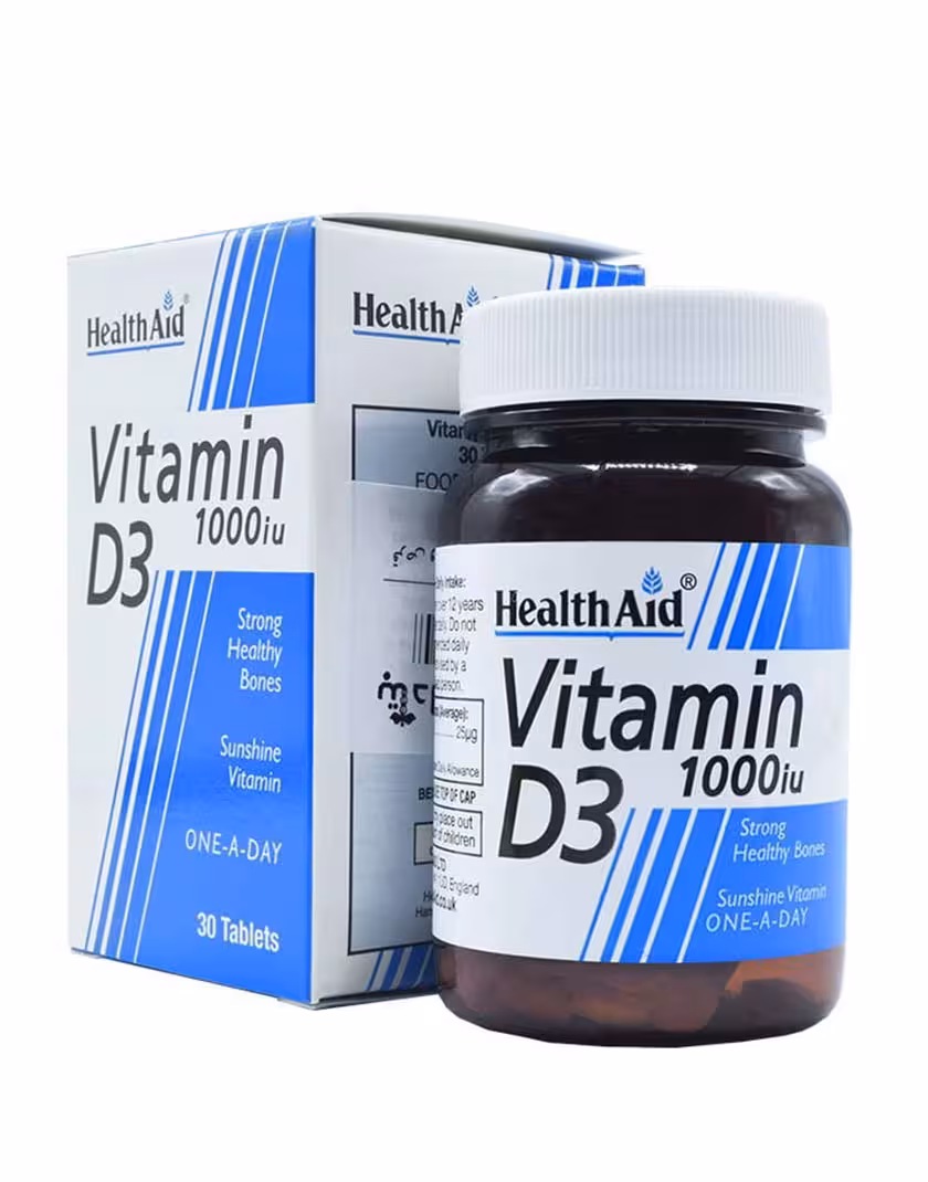 قرص ویتامین د3  1000 واحد هلث اید 30 عددی