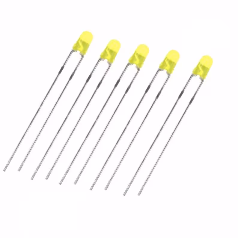 لامپ LED رنگ زرد 3 میلمیتری