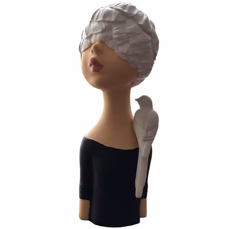 مجسمه دختر و پرنده کد 3