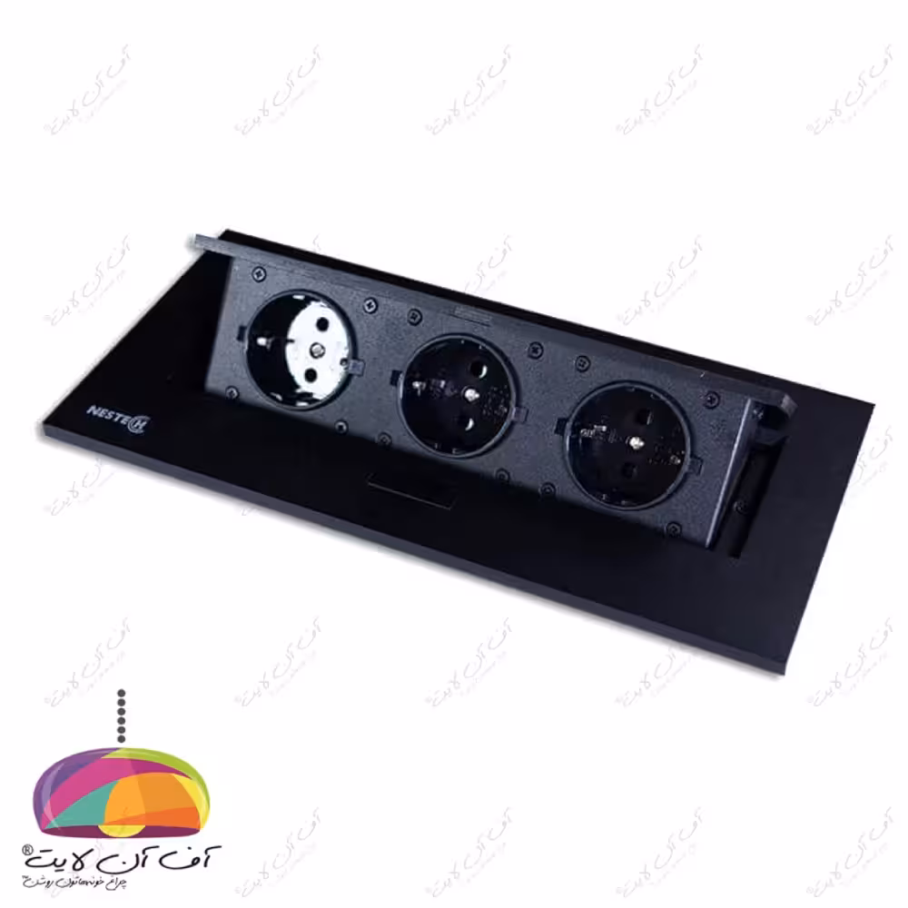 پریز رو میزی سری کامپکت مدل سه پریزه نستک