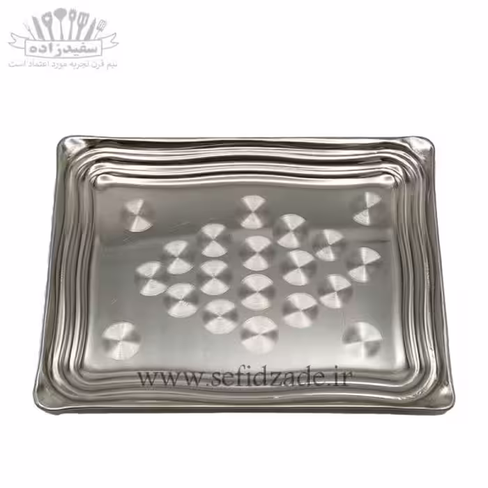 سینی استیل مستطیل تک نفره